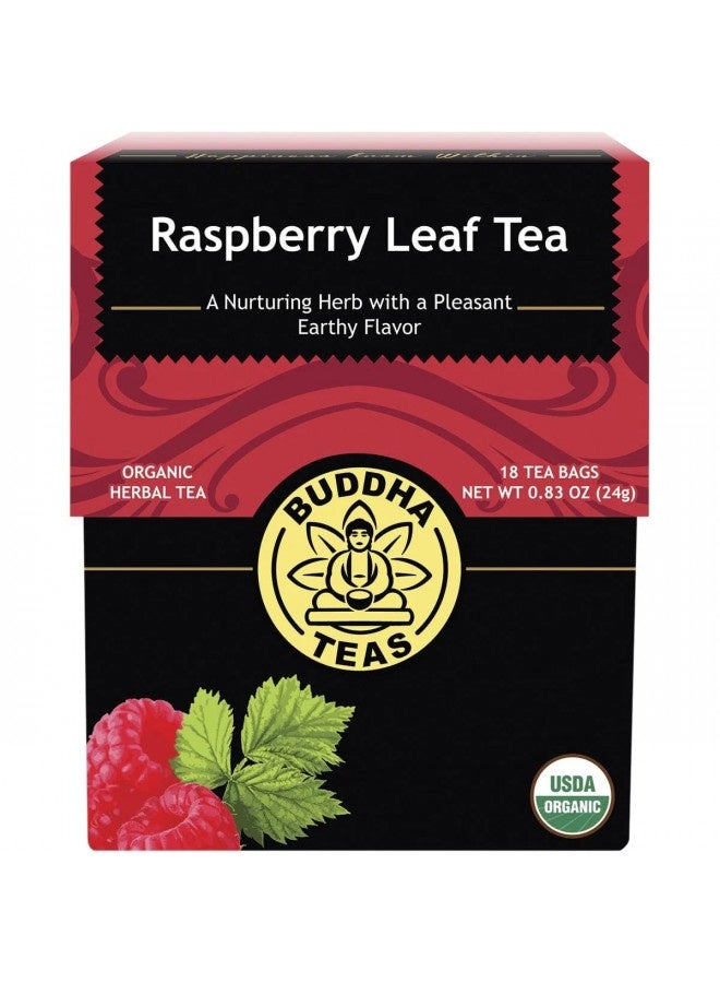 Buddha Teas Organic Raspberry Leaf Tea - Ou Kosher, Usda Organic, Ccof Organic, 18 Bleach-Free Tea Bags