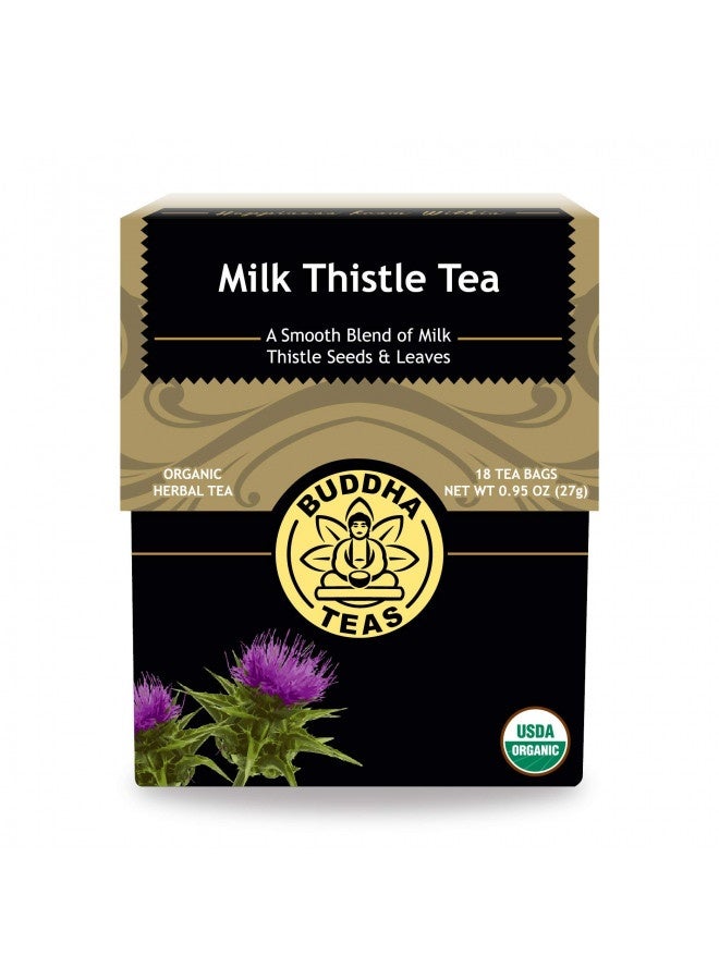 Buddha Teas Organic Milk Thistle Tea - Ou Kosher, Usda Organic, Ccof Organic, 18 Bleach-Free Tea Bags