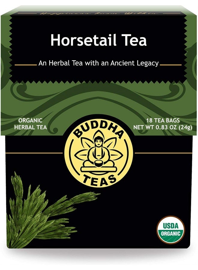 Buddha Teas - Horsetail - Organic Herbal Tea - For Cognitive Balance And Overall Health - With Antioxidants, B Vitamins And Silica - Caffeine Free - 100% Kosher And Non-Gmo - 18 Tea Bags (Pack Of 1)