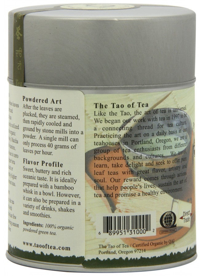 The Tao Of Tea Liquid Jade Powdered Matcha Green Tea, Loose Leaf, 3 Oz