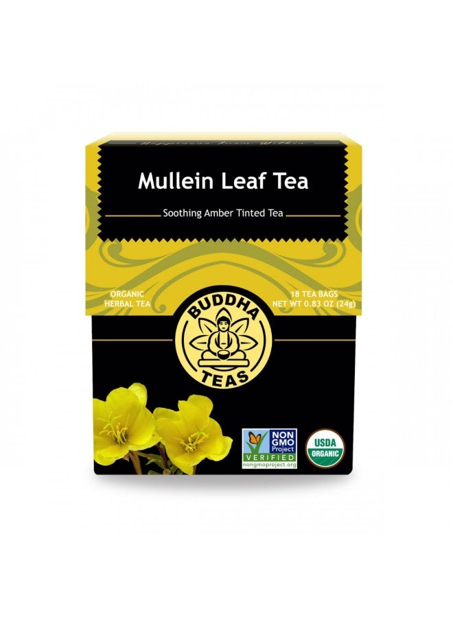 Buddha Teas - Mullein Leaf - Organic Herbal Tea - For Health And Wellbeing - With Antioxidants, Minerals And Vitamin C - Caffeine Free - 100% Kosher And Non-Gmo - 18 Tea Bags (Pack Of 1)