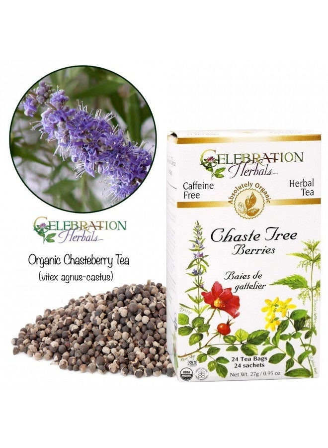 Celebration Herbals Organic Chaste Tree Berries Tea, 24 Bags
