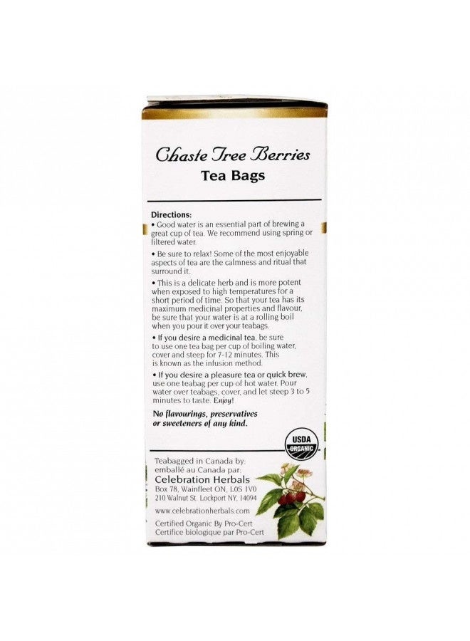 Celebration Herbals Organic Chaste Tree Berries Tea, 24 Bags
