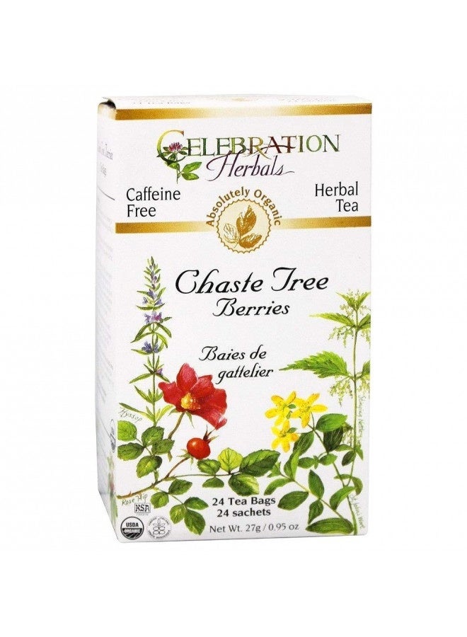 Celebration Herbals Organic Chaste Tree Berries Tea, 24 Bags
