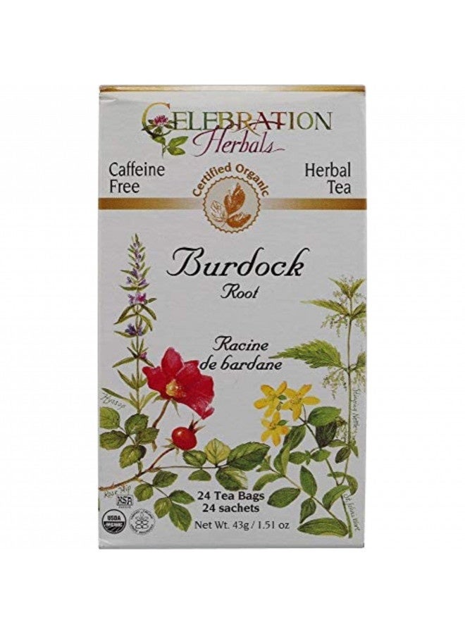 Celebration Herbals Teabags Herbal Tea Burdock Root Organic - 24 Herbal Tea Bags