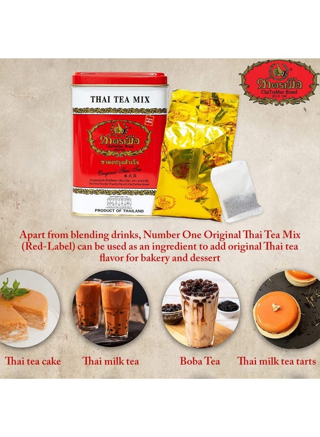 Number-One Brand Original Thai Tea Mix Red Label, 4G X 50 Tea Bags