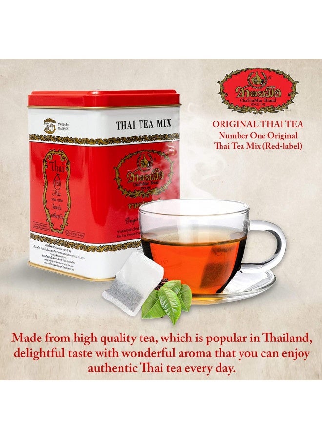 Number-One Brand Original Thai Tea Mix Red Label, 4G X 50 Tea Bags