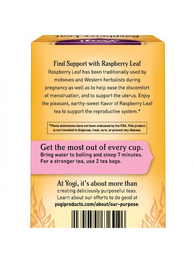 Yogi Tea - Raspberry Leaf Tea (6 Pack) - Supports The Female System - Uterus Support For Pregnancy And Menstruation - Caffeine Free - 96 Organic Herbal Tea Bags