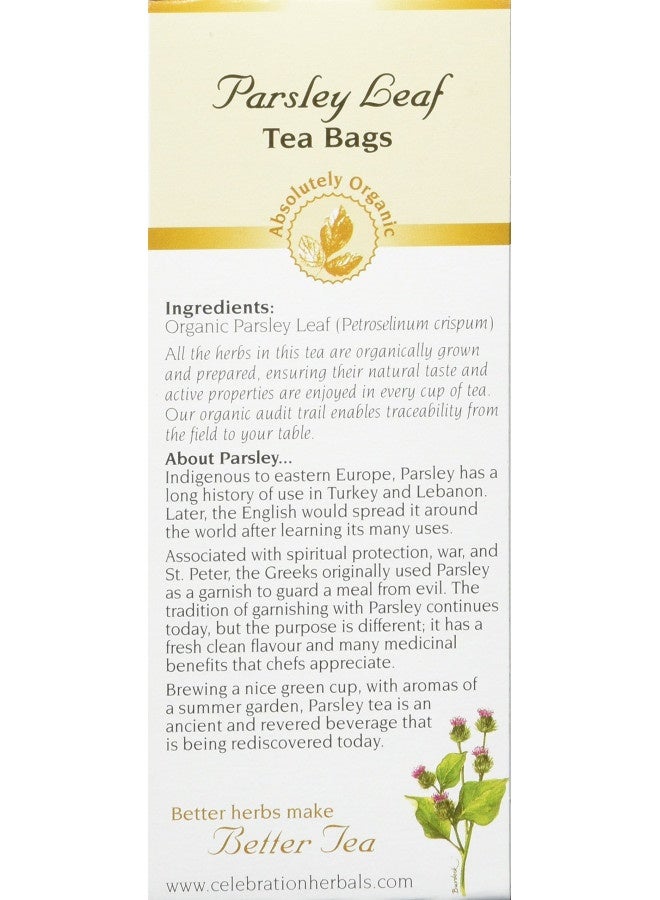 Celebration Herbals Organic Parsley Leaf Tea Caffeine Free, 24 Herbal Bags