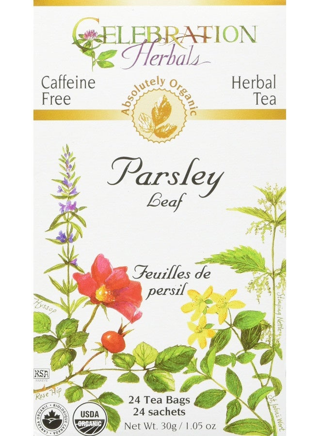 Celebration Herbals Organic Parsley Leaf Tea Caffeine Free, 24 Herbal Bags