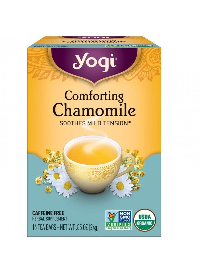 Yogi Tea - Comforting Chamomile Tea (6 Pack) - Soothes Mild Tension And Promotes Sleep - Caffeine Free - 96 Organic Herbal Tea Bags