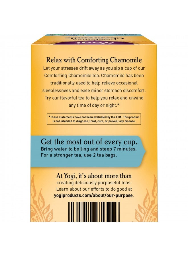 Yogi Tea - Comforting Chamomile Tea (6 Pack) - Soothes Mild Tension And Promotes Sleep - Caffeine Free - 96 Organic Herbal Tea Bags