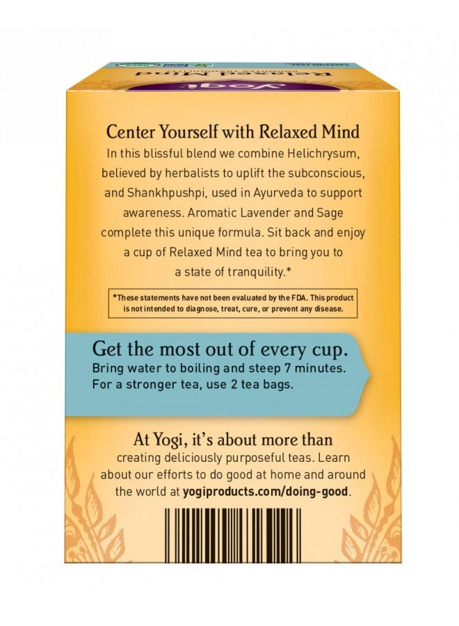 Yogi Tea, Relaxed Mind, 16 Count