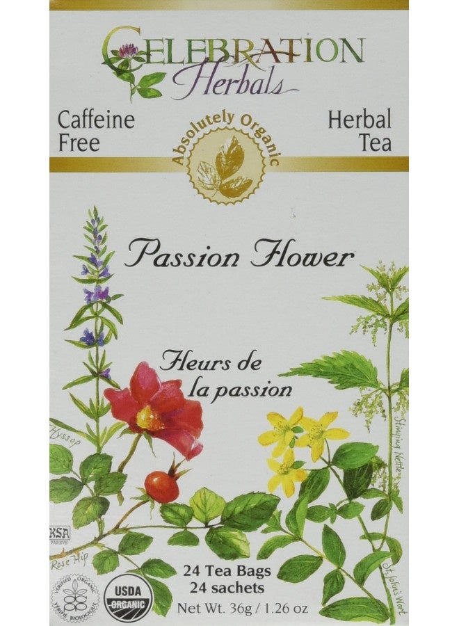 Celebration Herbals Passion Flower Tea Organic 24 Bag, 0.02 Pound