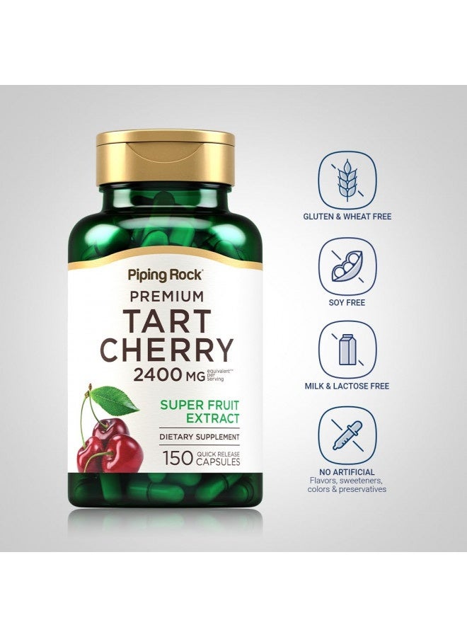 Piping Rock Tart Cherry Extract Capsules 2400Mg | 150 Pills | Premium Super Fruit | Non-Gmo, Gluten Free Supplement