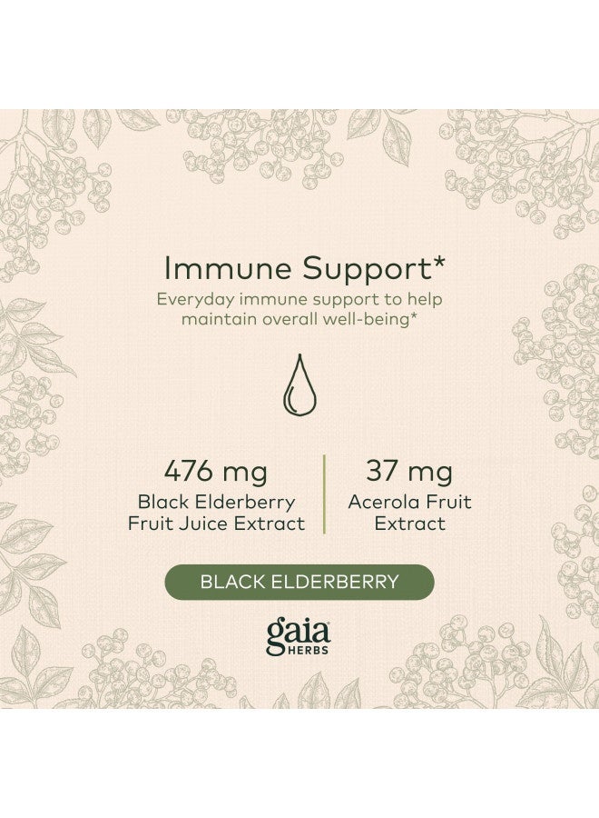 Gaia Herbs Black Elderberry (Sambucus Nigra) Syrup-Immune Support Supplement-Made With Organic Black Elderberries For Immune System Support-Usda Certified Organic Formula-5.4 Fl Oz (32-Day Supply)