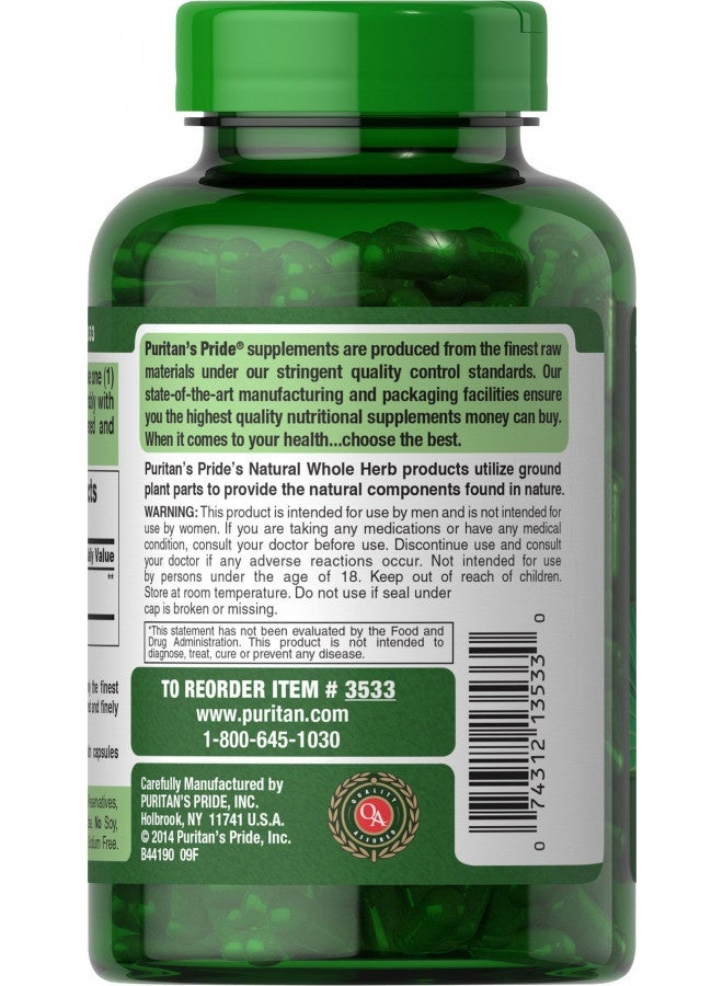 Puritan'S Pride Saw Palmetto 450 Mg, Supports Prostate And Urinary Health, 200 Count