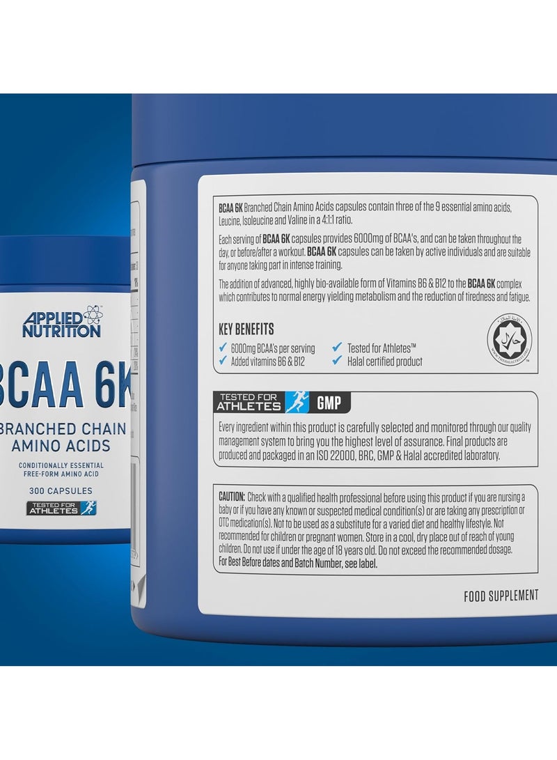 BCAA 6k 300 Tablets Enhance post-exercise Muscle Recovery