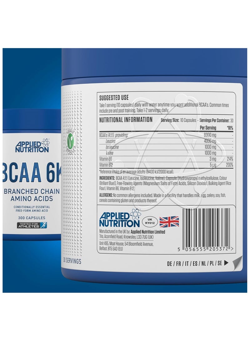 BCAA 6k 300 Tablets Enhance post-exercise Muscle Recovery