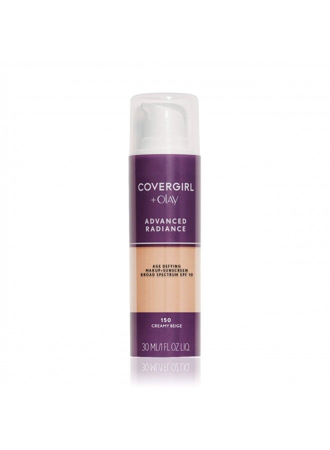 Covergirl Advanced Radiance Age Defying Foundation Makeup Creamy Beige, 1 Oz