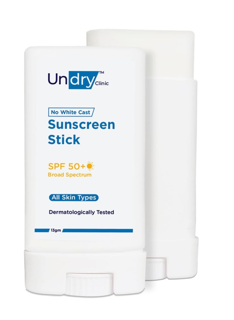 Undry Sunscreen Stick with Vitamin C; Sunscreen SPF 50 for Face for Women & Men; Sun Protection & UV Protection with Hydration & Nourishment (Sunscreen Stick 13gm/0.4 Oz)