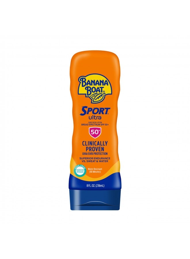 Banana Boat Sport Ultra Spf 50 Sunscreen Lotion, 8Oz | Banana Boat Sunscreen Spf 50 Lotion, Oxybenzone Free Sunscreen, Sunblock Lotion, Banana Boat Lotion, Water Resistant Sunscreen Spf 50, 8Oz