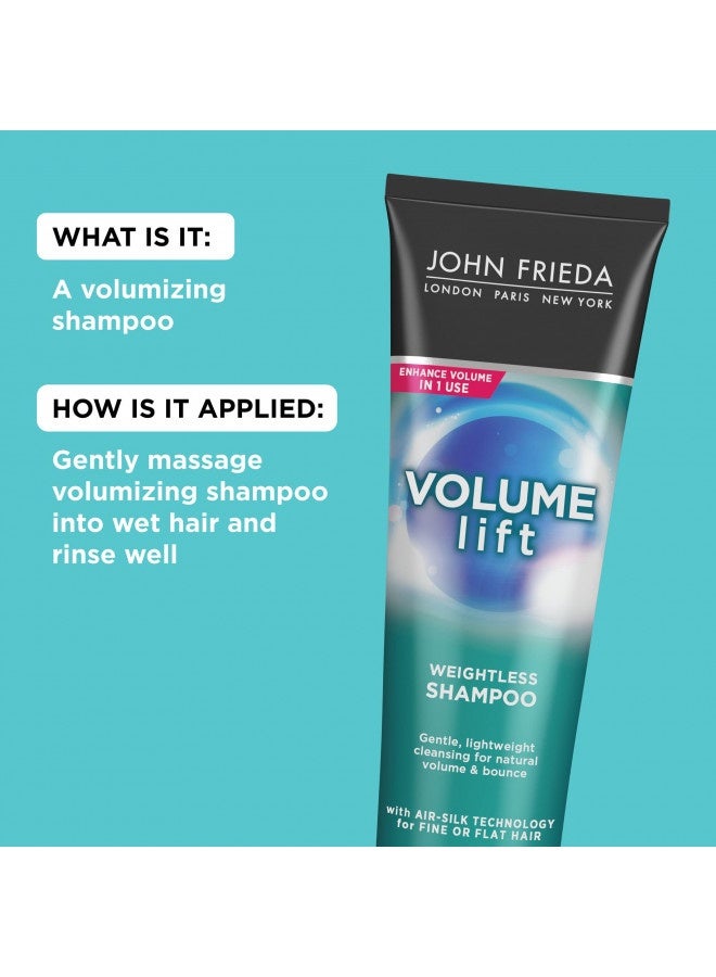 John Frieda Volume Lift Lightweight Shampoo For Natural Fullness, 8.45 Ounces, Safe For Colour-Treated Hair, Volumizing Shampoo For Fine Or Flat Hair