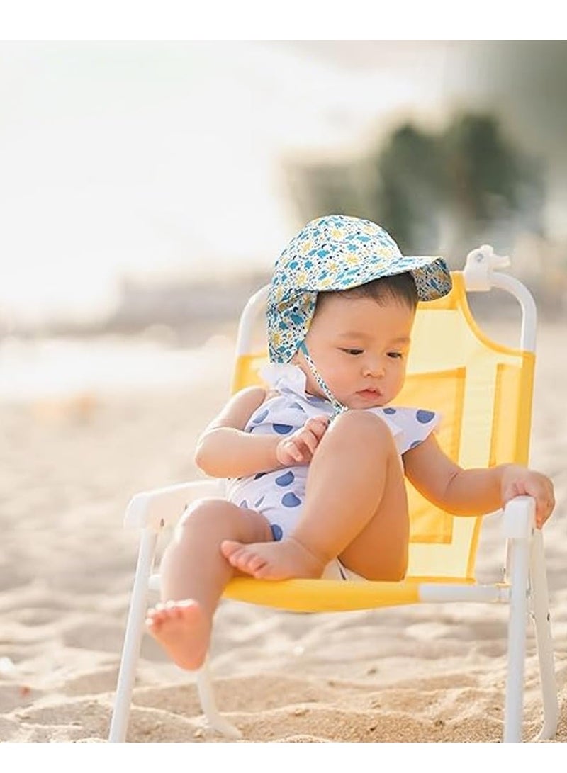 Baby Sun Hat UPF 50+ Uv Ray Sun Protection Infant Summer Swim Hat with Neck Flap Toddler Hats for Boys Girls