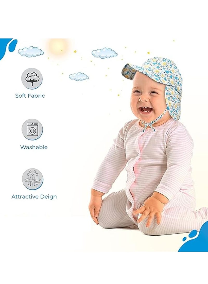 Baby Sun Hat UPF 50+ Uv Ray Sun Protection Infant Summer Swim Hat with Neck Flap Toddler Hats for Boys Girls