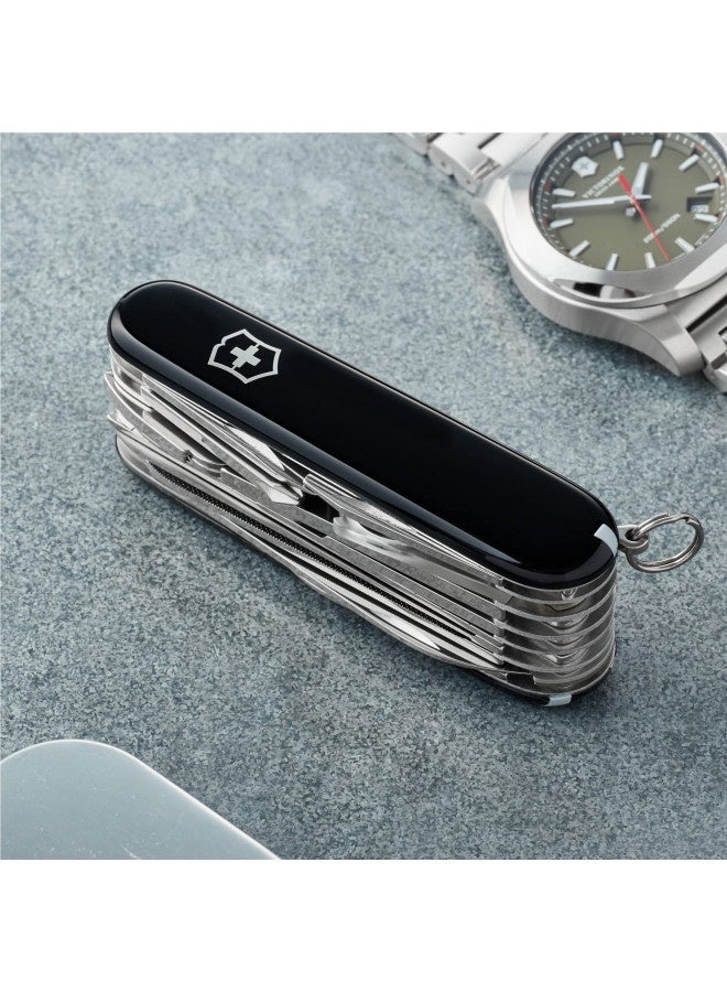 Victorinox Swiss Army Swiss Champ Pocket Knife (Black), 91Mm