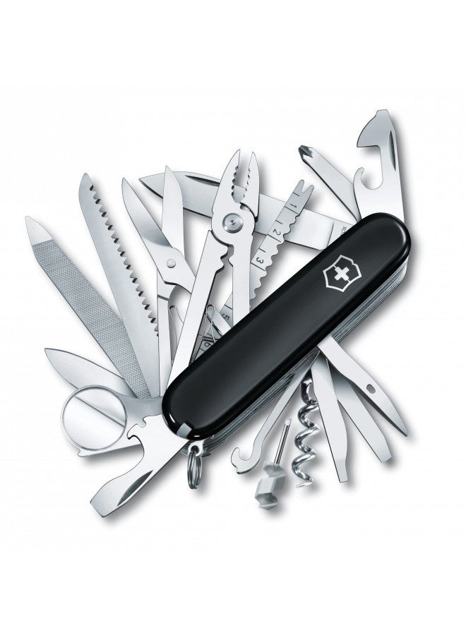 Victorinox Swiss Army Swiss Champ Pocket Knife (Black), 91Mm