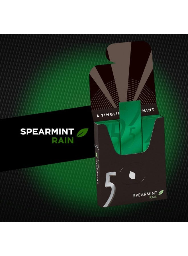 5 Gum Spearmint Rain Sugarfree Gum, 15 Piece (10 Pack)