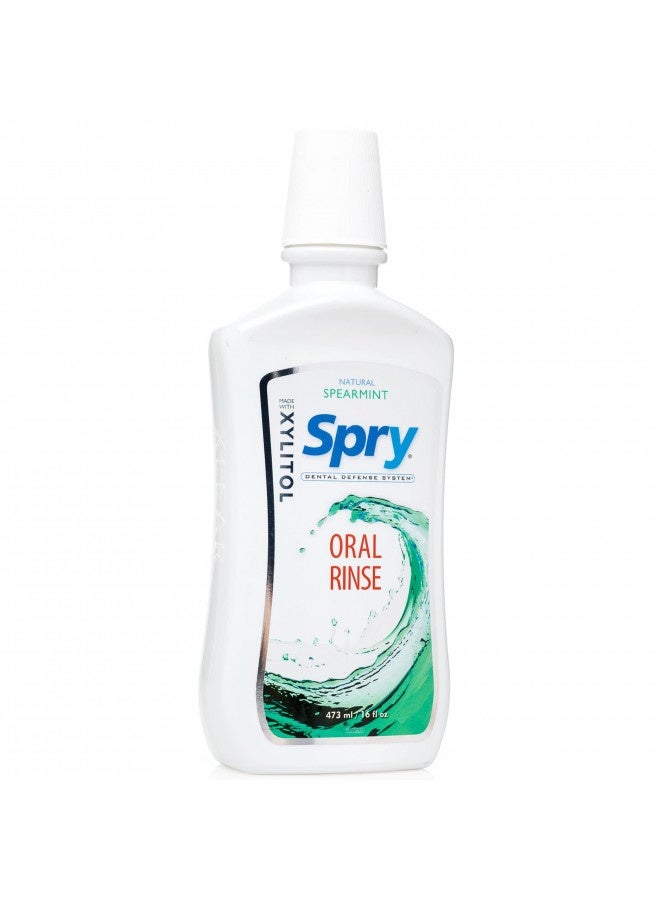 Spry Xylitol Oral Rinse, Spearmint - 16 Fl Oz (Pack Of 1)