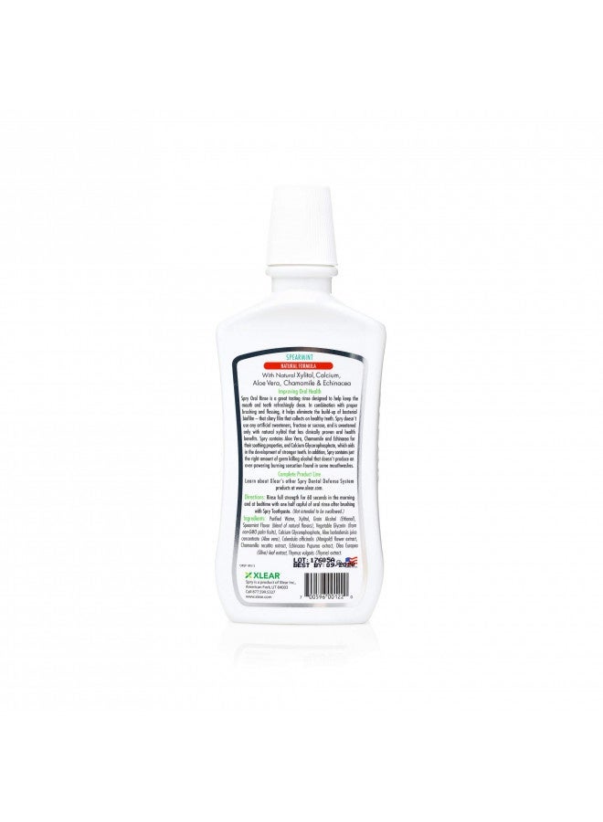 Spry Xylitol Oral Rinse, Spearmint - 16 Fl Oz (Pack Of 1)