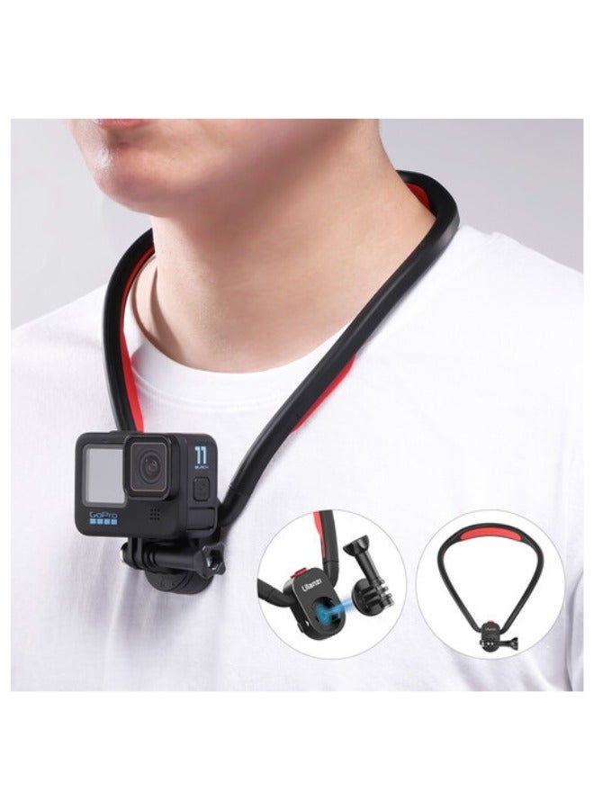 ULANZI Go Quick II Magnetic Neck Holder Mount – Hands-Free Chest-Level POV Camera Mount for GoPro, DJI, Insta360 & Action Cameras – Strong Magnetic Base & Comfortable Strap