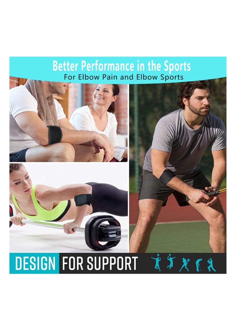 Elbow Brace, for Tendonitis, Tennis & Golfer's Elbow Pain Relief, Elbow Brace Support Strap for Men and Women for Weightlifting, Tennis, Golf, Pressure Relief & Sports Injury Recovery