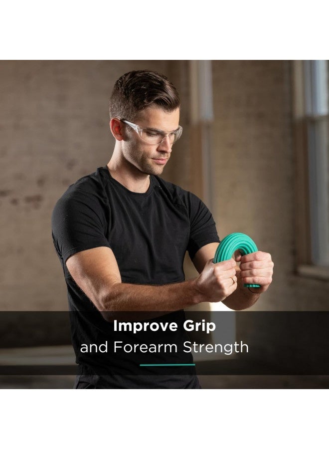 Theraband Flexbar, Tennis Elbow Therapy Bar, Relieve Tendonitis Pain And Improve Grip Strength, Resistance Bar For Golfers Elbow And Tendinitis, Green, Medium, Intermediate