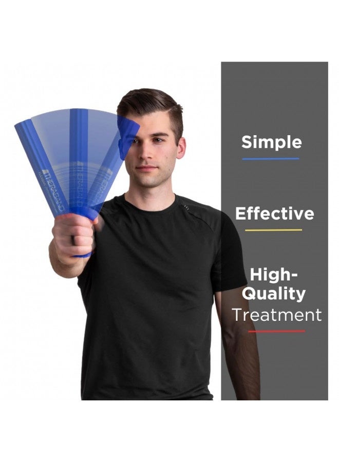 Theraband Flexbar, Tennis Elbow Therapy Bar, Relieve Tendonitis Pain And Improve Grip Strength, Resistance Bar For Golfers Elbow And Tendinitis, Blue, Heavy, Advanced