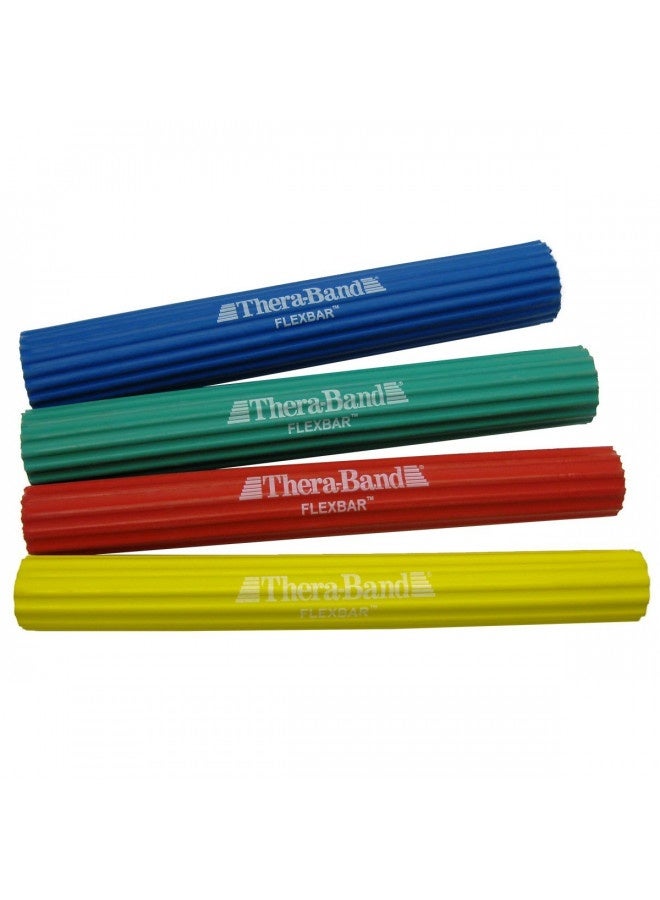 Theraband Flexbar, Tennis Elbow Therapy Bar, Relieve Tendonitis Pain And Improve Grip Strength, Resistance Bar For Golfers Elbow And Tendinitis, Blue, Heavy, Advanced