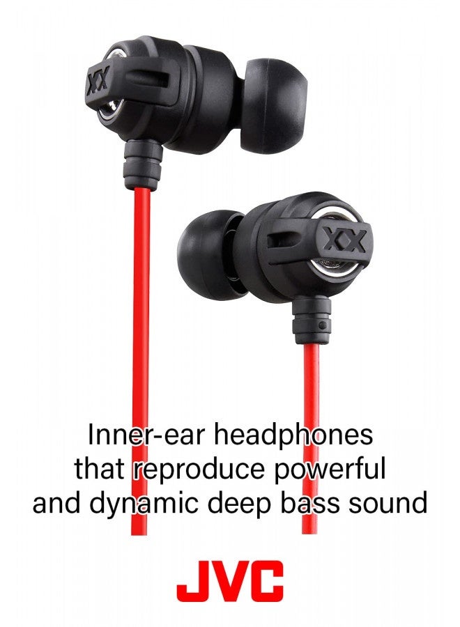 Jvc Hafx1X Headphone Xtreme-Xplosivs, Black, Red