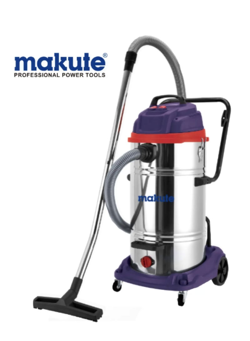 60L Vacuum Cleaner  with 2400W ≥19 kPa Suction degree 35l/s Air flow  Copper Moter SS Tank for  Both Wet & Dry Cleaning Task (VC121-60)