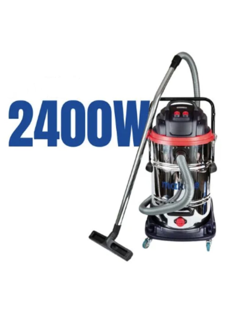 60L Vacuum Cleaner  with 2400W ≥19 kPa Suction degree 35l/s Air flow  Copper Moter SS Tank for  Both Wet & Dry Cleaning Task (VC121-60)