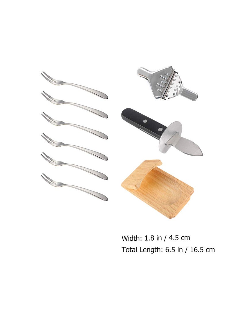 9 Piece Oyster Shucking Kit Sturdy Sharp Knives Seafood Opener Tools Perfect for Oysters