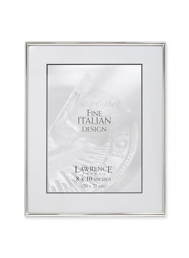 Lawrence Frames Simply Metal Picture Frame, Silver, 8X10