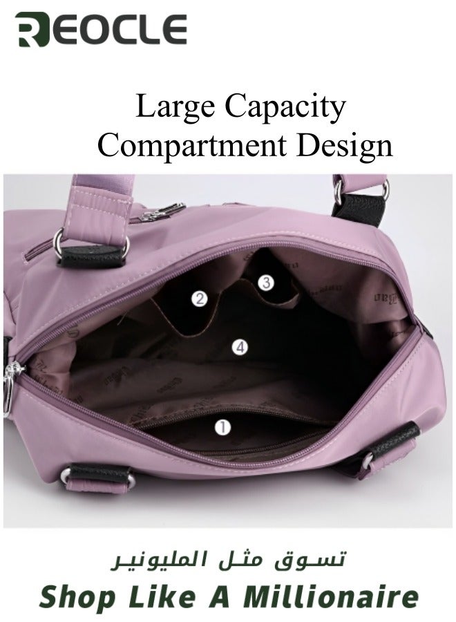 Canvas Tote Bag Waterproof Nylon Multi Pocket Shoulder Bags Laptop Work Bag Purse and Handbags for Women & Men