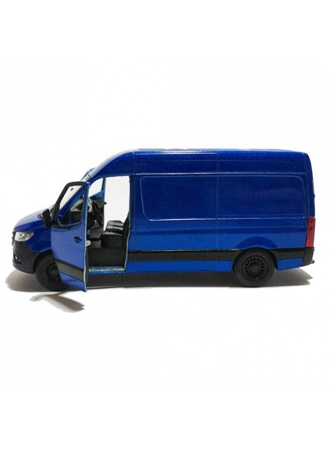 Kinsmart 2019 Mercedes-Benz Sprinter Cargo Van Blue 1:48 O Scale Die Cast Metal Model Toy Car W/Pullback Action