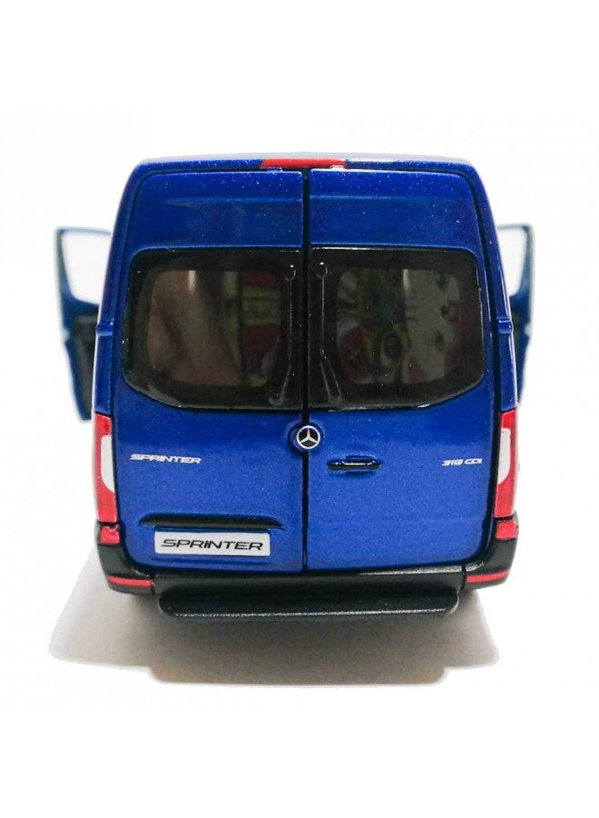 Kinsmart 2019 Mercedes-Benz Sprinter Cargo Van Blue 1:48 O Scale Die Cast Metal Model Toy Car W/Pullback Action