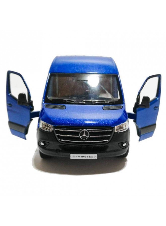 Kinsmart 2019 Mercedes-Benz Sprinter Cargo Van Blue 1:48 O Scale Die Cast Metal Model Toy Car W/Pullback Action