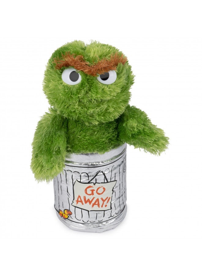 Gund Sesame Street Official Oscar The Grouch Muppet Plush, Premium Plush Toy For Ages 1 And Up, Green/Silver, 10”