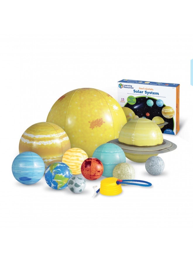 Learning Resources Giant Inflatable Solar System,8 Planets, 13 Pieces, Grades K+, Kids Solar System, Astronomy For Kids, Inflatable Solar System, Inflatable Planets,Back To School Gifts For Kids